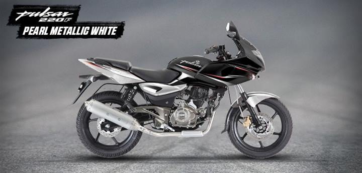 Bajaj Launches Pulsar 220f In New Dual Tone Colors White Red Blue