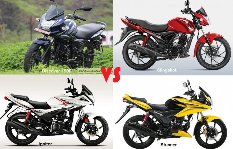 Discover 150 vs Stunner vs Ignitor vs Glamour vs Slingshot Plus Price