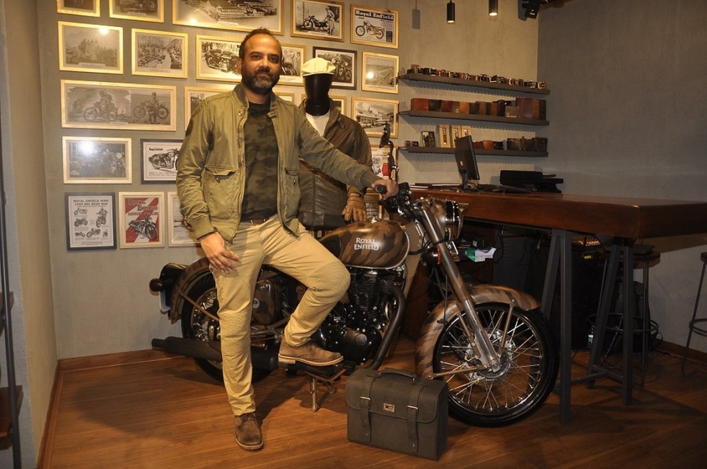 Mr Rudratej Singh, President, Royal Enfield with limited edition Despatch Rider