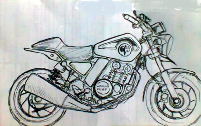 Kawasaki rumoured 150 cc sketch