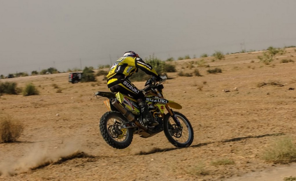 CS Santosh in action at 2016 Desert Storm Rally