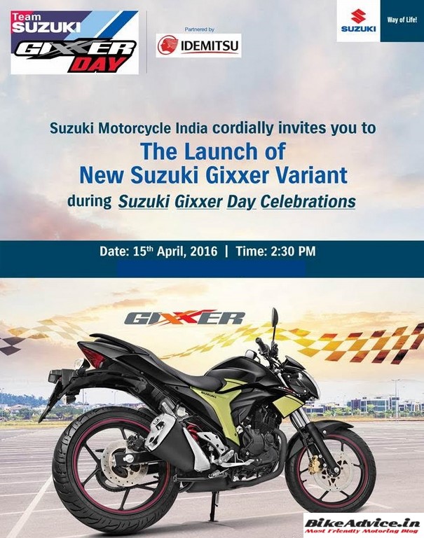 Suzuki Gixxer invite