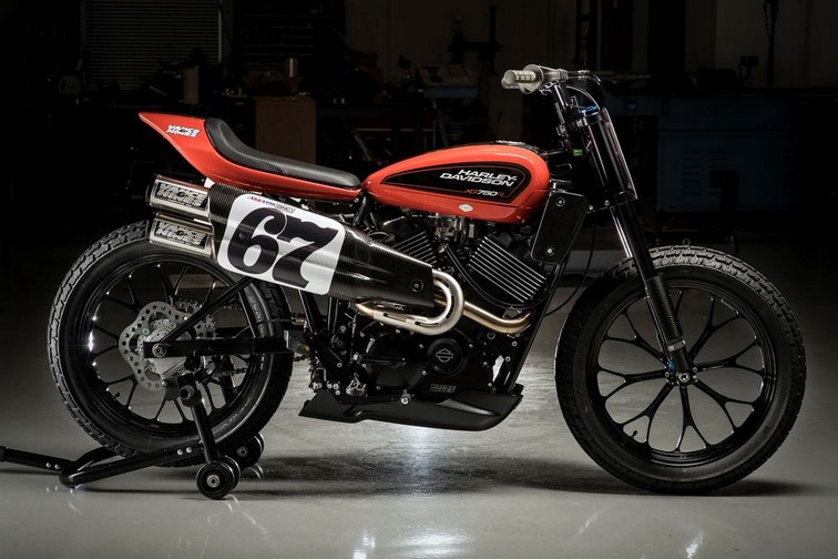 Photos of the new Harley Davidson 750 Flat track bike at Vince and Hines in Indianapolis Indiana on April 27th 2016.