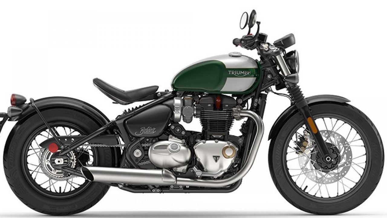 Triumph Bonneville Bobber / Speedmaster Swing Arm Bag – Black Brown Cotton – Mount Kit