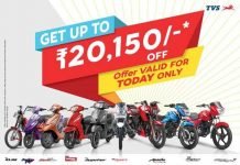 Upto 20,000+ Discounts on Apache, Jupiter & Other TVS Two-Wheelers