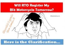 Clarification: Registration of Motorcycles Purchased Till Today Allowed IF….