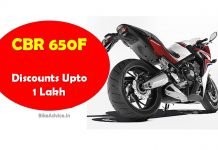 Whopping Discounts of Upto 1 Lakh on Honda CBR 650F