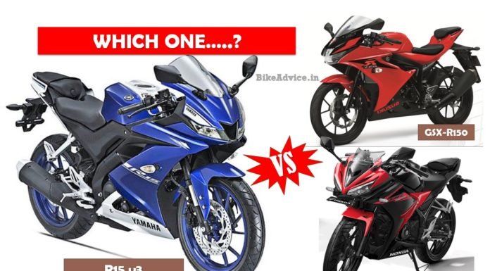 R15 vs CBR150R vs GSXR150