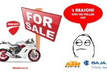 Bajaj Reveals 2 Reasons Why They Pulled Out of Ducati Deal