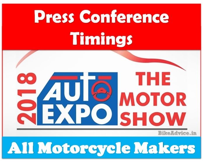 Auto Expo Schedule