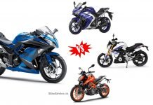 2018 Ninja 300 On Road Price & Comparison with Duke, G310 & Others Ninja 300 vs R3 vs Duke 390