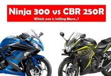 Despite BIG Price Difference Ninja 300 Outsells CBR 250R