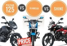 Shine vs Pulsar 125 vs Glamour: 125cc Motorcycle Price Infographic