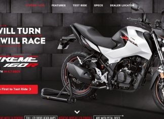 Days Before Launch Xtreme 160R Updated at Official Website