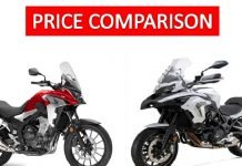 CB500X vs TRK502 vs Versys 650 – Price Comparison