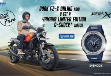 Yamaha FZX Bookings Open; Early Birds Get G-SHOCK Watch