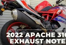 2022 Apache 310 Exhaust NOTE – Throatier…?