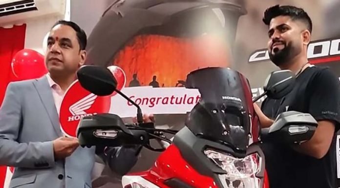 Honda cb200x first delivery in India