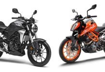 Battle Of Nakeds – 390 Duke vs CB300R: SPEC COMPARO