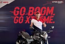 Hero Promotes Drag Racing on Xtreme 160R