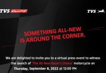 Breaking: TVS to Launch ‘New Racer’ Motorcycle Tomorrow