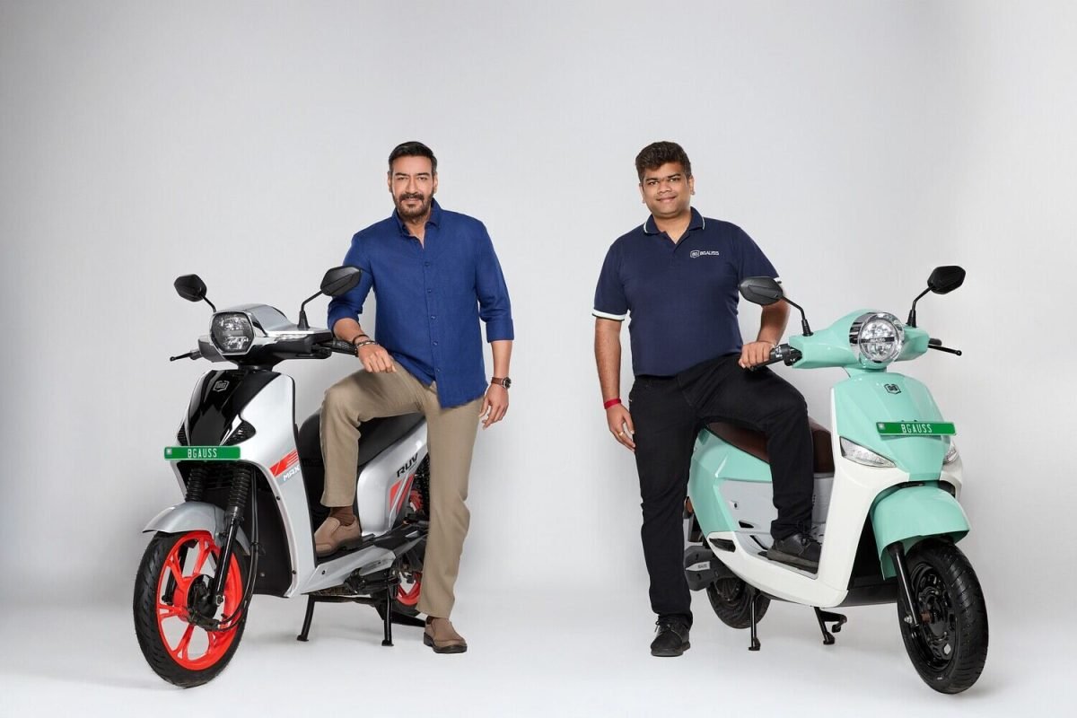 Ajay Devgn with BGauss Electric Scooters