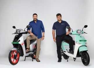 BGauss Appoints Ajay Devgn as Brand’s EV Face in India Ajay Devgn with BGauss Electric Scooters
