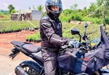 TVS MD Sudarshan Venu Spotted Riding RTX 300 ADV – Spy Pics TVS RTX 300 ADV