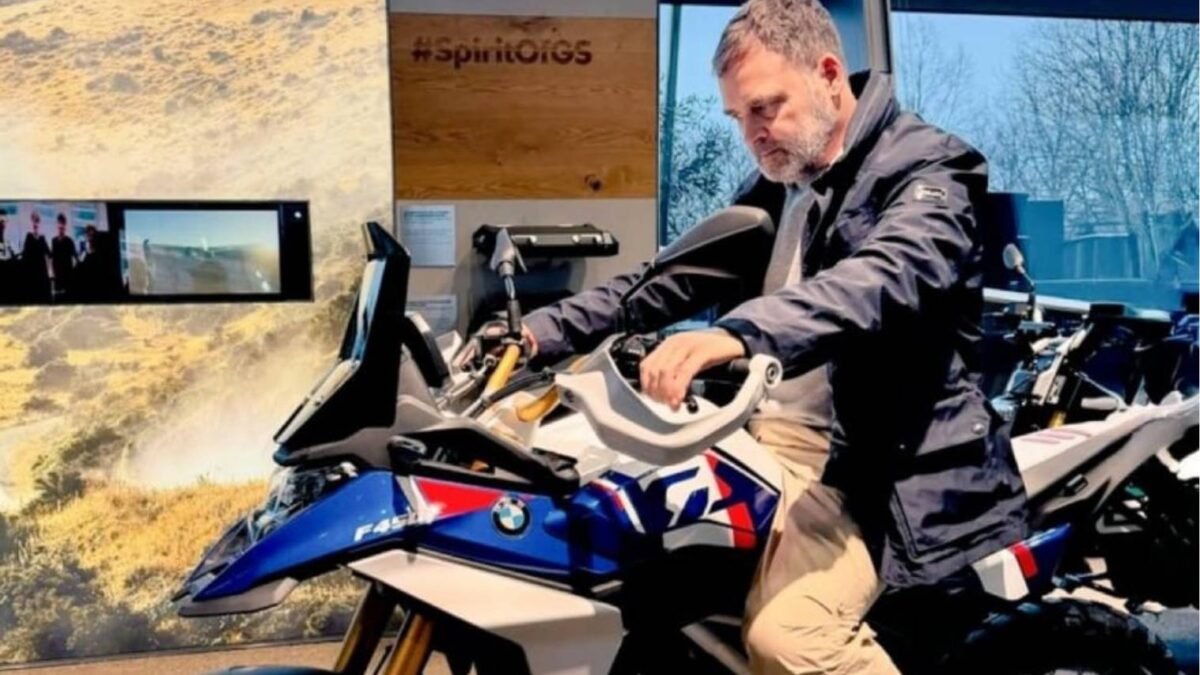 Rahul Gandhi with BMW F 450 GS