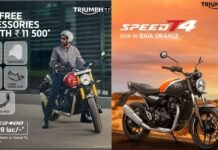Triumph Speed 400, Speed T4 Get Benefits Worth Rs 11,500 Triumph Speed 400 and Speed T4