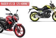 Honda CB125 Hornet vs TVS Raider 125: Price, Colours, and Engine Specs TVS Raider vs CB125 Hornet