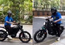 EV Bonhomie: Ultraviolette CEO Rides Flying Flea C6, Congratulates Sid Lal Narayan Subramaniam with Flying Flea C6