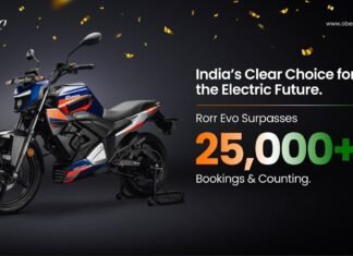 Oben Rorr Evo Electric Motorcycle Crosses 25,000 Bookings Oben Rorr Evo