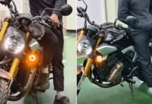 Hero Mavrick 440 Spotted with USD Front Forks, TFT Cluster Hero Mavrick 440