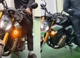 Hero Mavrick 440 Spotted with USD Front Forks, TFT Cluster Hero Mavrick 440