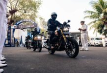 Indian Navy Sets on 1600 Km Long Expedition on TVS Ronin TVS Ronin Indian Navy