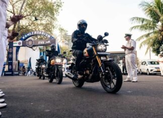 Indian Navy Sets on 1600 Km Long Expedition on TVS Ronin TVS Ronin Indian Navy