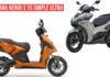 Yamaha Aerox E vs Simple Ultra: Price, Range, Battery and More Yamaha Aerox E vs Simple Ultra