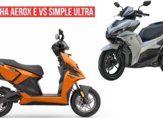 Yamaha Aerox E vs Simple Ultra: Price, Range, Battery and More Yamaha Aerox E vs Simple Ultra