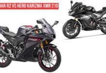 Yamaha R2 vs Hero Karizma XMR 210: Which One Should You Buy? Yamaha R2 vs Hero Karizma XMR 210 (1)