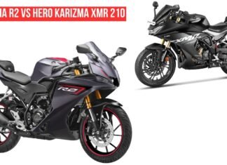Yamaha R2 vs Hero Karizma XMR 210: Which One Should You Buy? Yamaha R2 vs Hero Karizma XMR 210 (1)