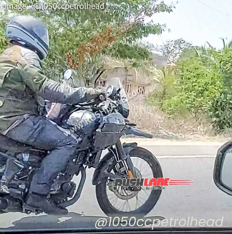 Royal Enfield Himalayan 450 Exhaust Instrumentation Spy Images 2