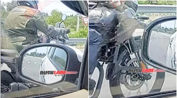 Royal Enfield Himalayan 450 Exhaust Instrumentation Spy Images 6