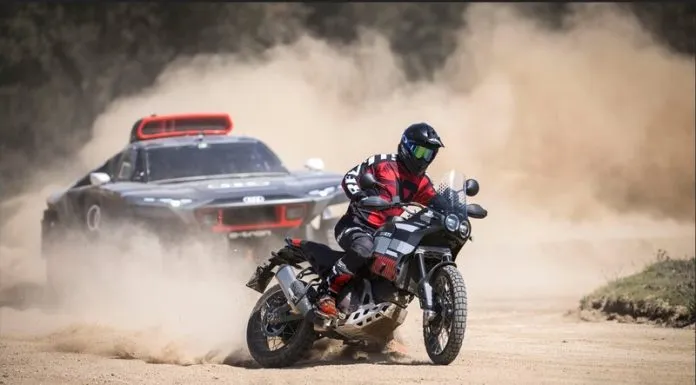 2022 Ducati DesertX Showcase Alongside Audi RS Q Etron Sardinia 1